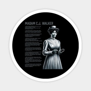 Madam C.J. Walker - Black History Legend Magnet